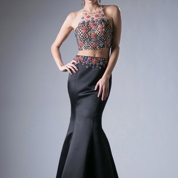Halter Neck Mermaid Shape Prom Dress CD83688
